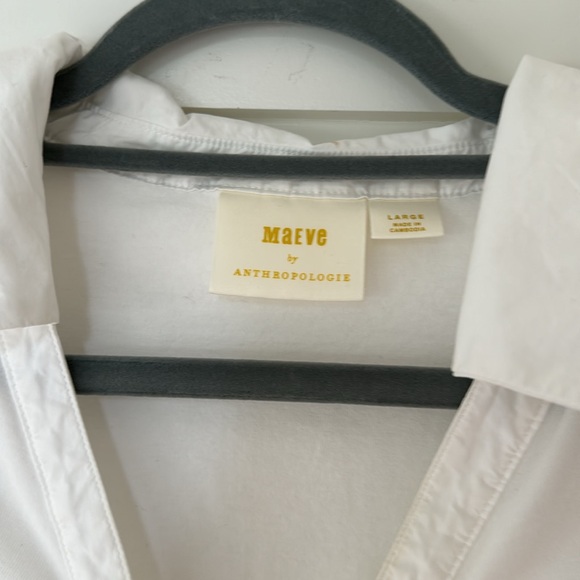 Maeve ruched cropped white shirt - Picture 2 of 3